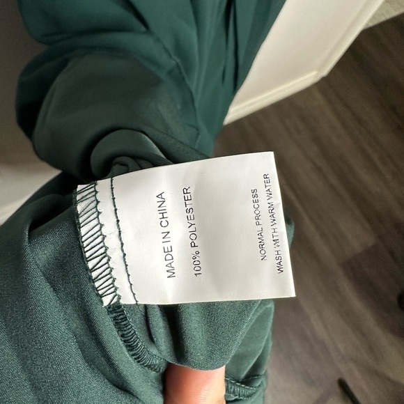 New! Simplee Solid Chiffon Wrap Formal Maxi Ruffle Split Dress SMALL - Picture 14 of 15